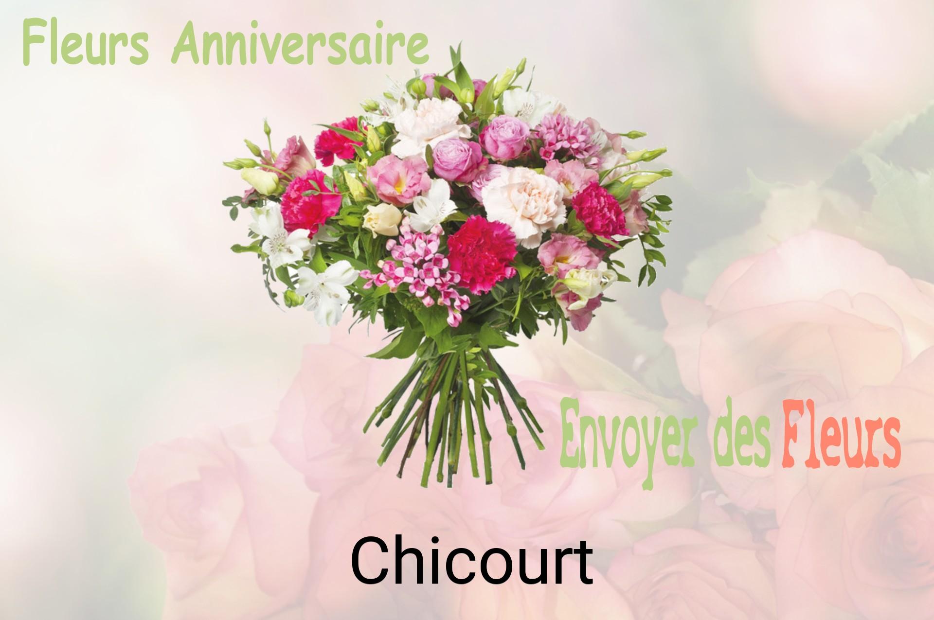 Bouquet de fleurs d’anniversaire livré à Chicourt